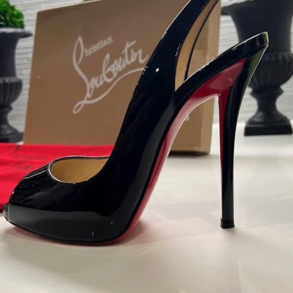 CHRISTIAN LOUBOUTIN GAMMA TALON 120 PATENT LEATHER. SIZE 38.5 / 8 1/2 - Picture 12 of 16